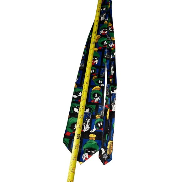 Looney Tunes Marvin The Martian Neck Tie Vintage 90s 1997 Stamp Collection - Picture 5 of 9